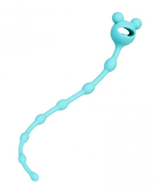 Мятная силиконовая анальная цепочка Froggy - 27,4 см. - ToyFa в Нефтекамске Мятная силиконовая анальная цепочка Froggy - 27,4 см. - ToyFa