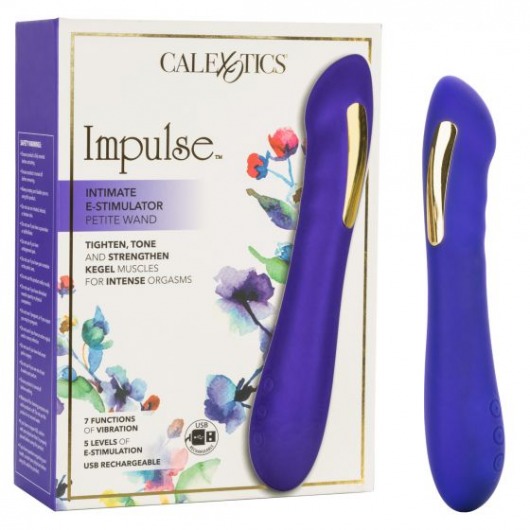 Фиолетовый вибратор с электростимуляцией Intimate E-Stimulator Petite Wand - 18,5 см. - California Exotic Novelties - купить с доставкой в Нефтекамске