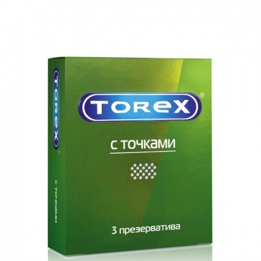 Текстурированные презервативы Torex  С точками  - 3 шт. - Torex - купить с доставкой в Нефтекамске