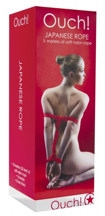 Красная веревка для связывания Japanese Rope - 5 м. - Shots Media BV - купить с доставкой в Нефтекамске