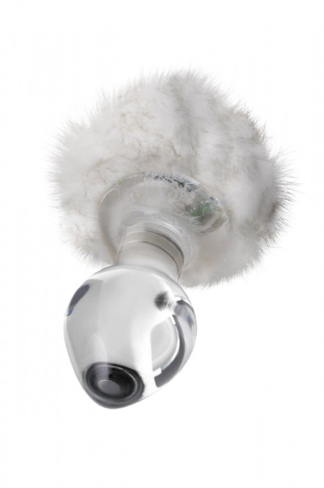 Стеклянная анальная втулка с хвостиком - 9,5 см. - Sexus - купить с доставкой в Нефтекамске