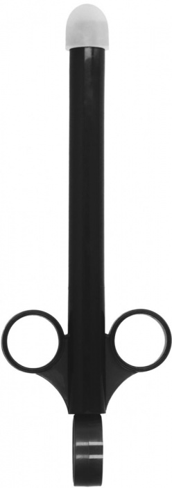 Черный шприц для введения лубриканта Lube Shooter - Shots Media BV - купить с доставкой в Нефтекамске