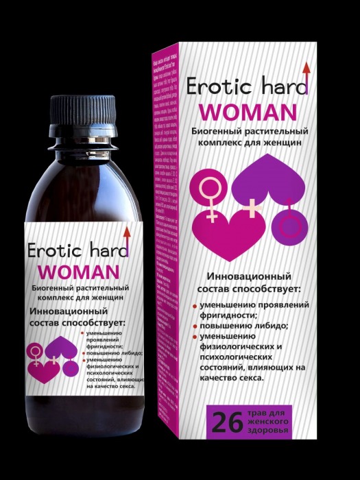 Женский биогенный концентрат для повышения либидо Erotic hard Woman - 250 мл. - Erotic Hard - купить с доставкой в Нефтекамске