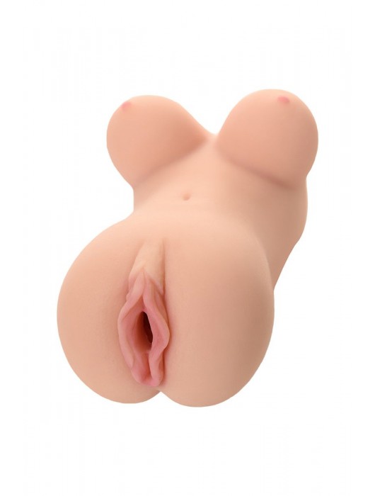 Телесный вибромастурбатор-вагина Clara OnaHole с имитацией груди - KOKOS - в Нефтекамске купить с доставкой