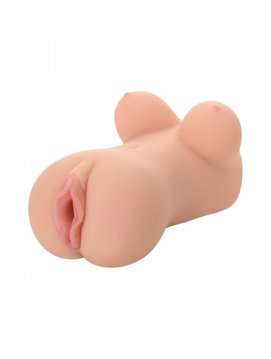 Телесный вибромастурбатор-вагина Clara OnaHole с имитацией груди - KOKOS - в Нефтекамске купить с доставкой