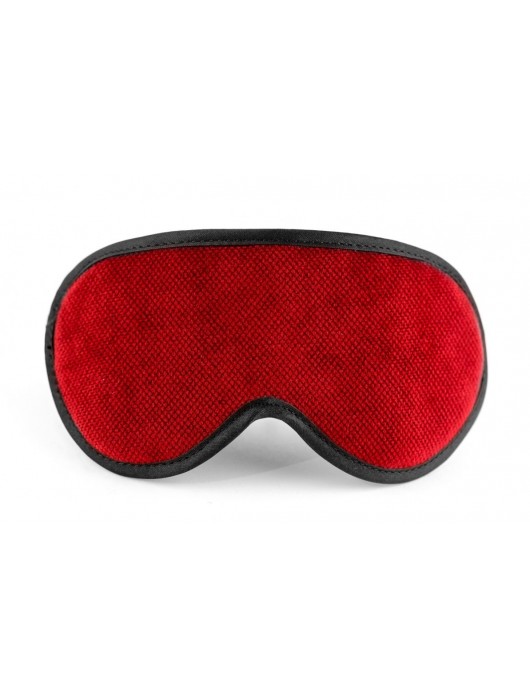 Красная сплошная маска на резиночке с черной окантовкой - БДСМ Арсенал - купить с доставкой в Нефтекамске