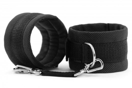 Черные наручники My rules на сцепке - БДСМ Арсенал - купить с доставкой в Нефтекамске