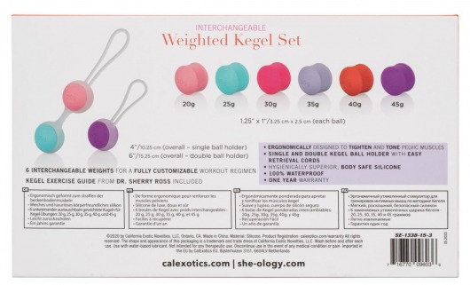Набор вагинальных шариков Кегеля со сменным грузом She-ology - California Exotic Novelties