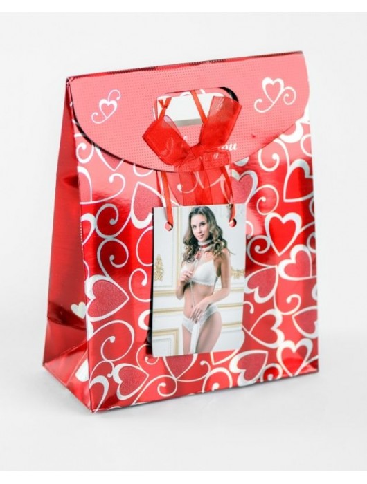 Бело-красный ошейник из натуральной кожи с нежным мехом - БДСМ Арсенал - купить с доставкой в Нефтекамске