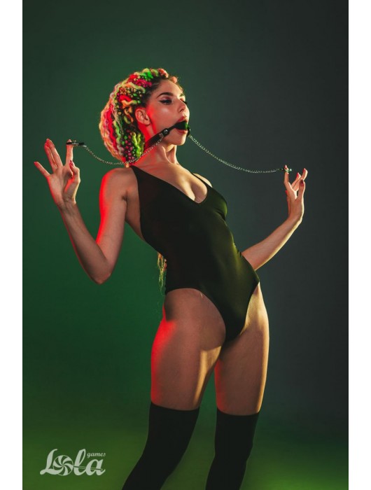 Силиконовый кляп-шар Hentai с зажимами на соски - Lola Games - купить с доставкой в Нефтекамске