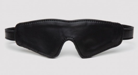 Черная плотная маска на глаза Bound to You Faux Leather Blindfold - Fifty Shades of Grey - купить с доставкой в Нефтекамске