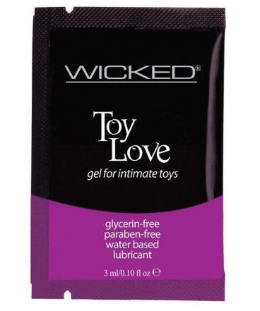 Лубрикант на водной основе для использования с игрушками WICKED Toy Love - 3 мл. - Wicked - купить с доставкой в Нефтекамске