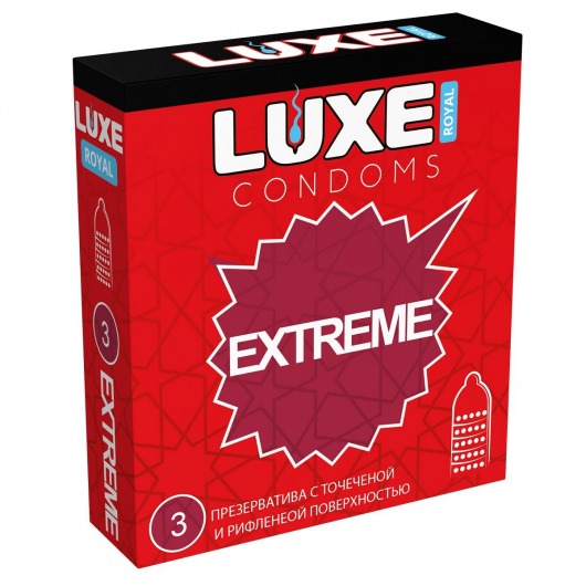 Текстурированные презервативы LUXE Royal Extreme - 3 шт. - Luxe - купить с доставкой в Нефтекамске