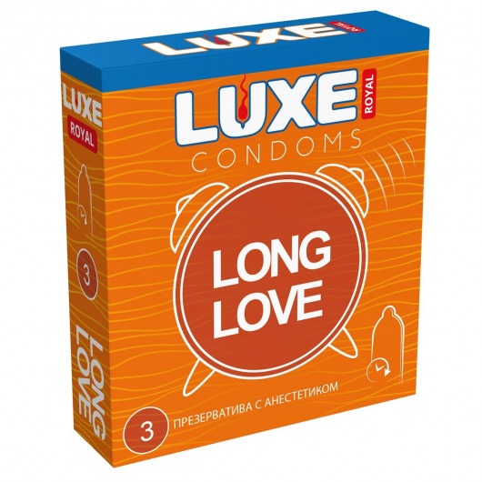 Презервативы с продлевающим эффектом LUXE Royal Long Love - 3 шт. - Luxe - купить с доставкой в Нефтекамске