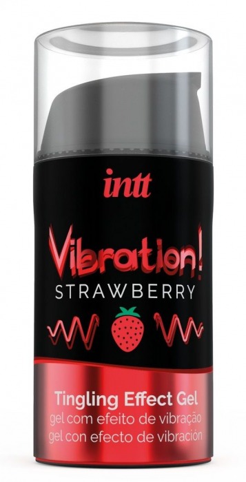 Жидкий интимный гель с эффектом вибрации Vibration! Strawberry - 15 мл. - INTT - купить с доставкой в Нефтекамске