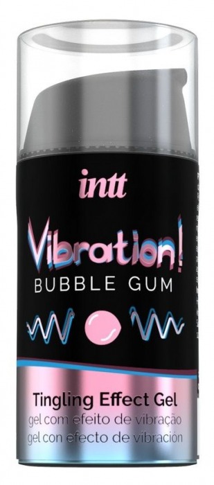 Жидкий интимный гель с эффектом вибрации Vibration! Bubble Gum - 15 мл. - INTT - купить с доставкой в Нефтекамске