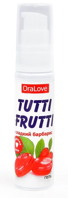 Гель-смазка Tutti-frutti со вкусом барбариса - 30 гр. - Биоритм - купить с доставкой в Нефтекамске