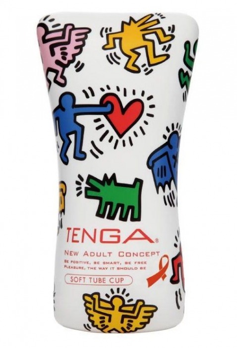 Мастурбатор-туба Keith Haring Soft Tube CUP - Tenga - в Нефтекамске купить с доставкой