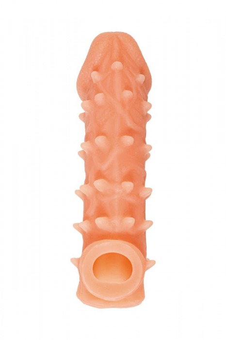 Телесная закрытая насадка с пупырышками Cock Sleeve Size M - 15,6 см. - KOKOS - в Нефтекамске купить с доставкой