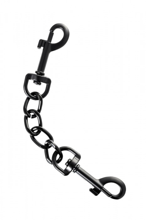 Узкие черные наручники на сцепке - ToyFa - купить с доставкой в Нефтекамске