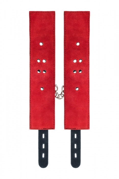 Красно-черные оковы на ноги из кожи - ToyFa - купить с доставкой в Нефтекамске