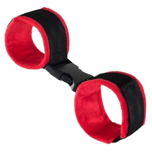 Красно-черные велюровые оковы Anonymo - ToyFa - купить с доставкой в Нефтекамске