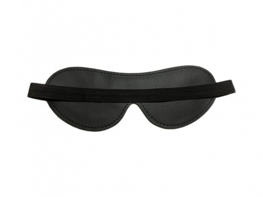 Черная лаковая маска на глаза из эко-кожи - БДСМ Арсенал - купить с доставкой в Нефтекамске