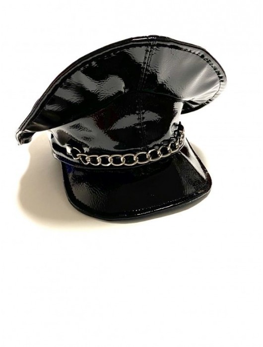 Строгая и сексуальная фуражка из эко-кожи - БДСМ Арсенал купить с доставкой