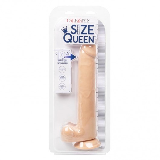 Телесный фаллоимитатор-гигант Size Queen 10  - 30,5 см. - California Exotic Novelties