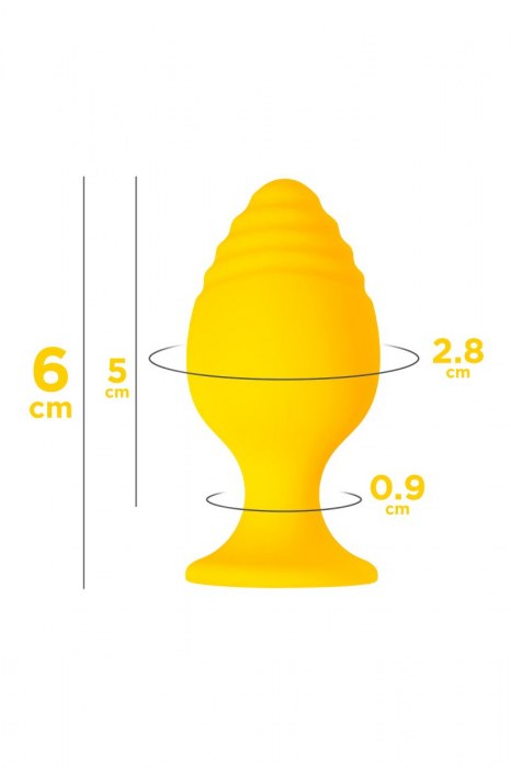Желтая анальная втулка Riffle - 6 см. - ToyFa