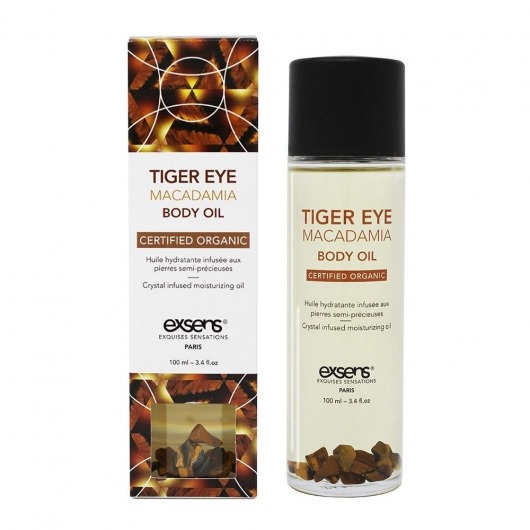 Органическое массажное масло TIGER EYE MACADAMIA - 100 мл. - Exsens - купить с доставкой в Нефтекамске