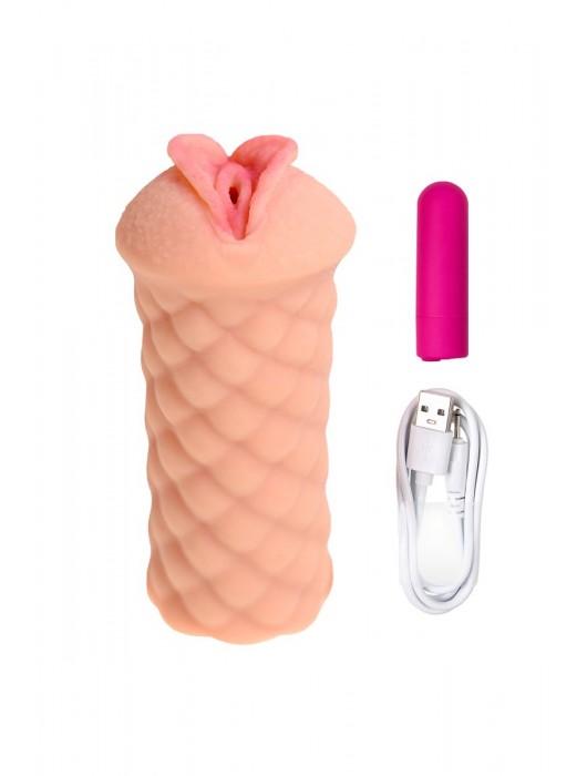 Телесный мастурбатор-вагина Elegance.002 с вибрацией - KOKOS - в Нефтекамске купить с доставкой