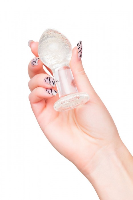 Прозрачная, светящаяся в темноте анальная втулка - 6,5 см. - Sexus