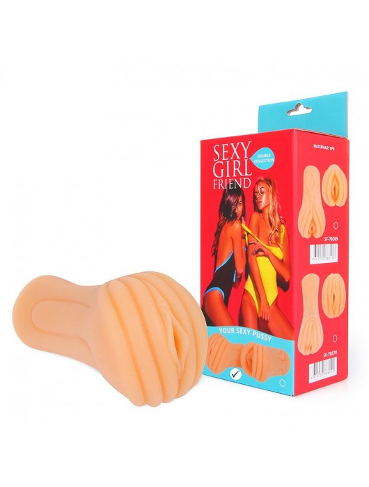 Телесный мастурбатор-вагина с рельефным тоннелем - Bior toys - в Нефтекамске купить с доставкой