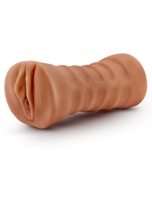 Мастурбатор-вагина цвета карамели Julieta с вибрацией - Blush Novelties - в Нефтекамске купить с доставкой