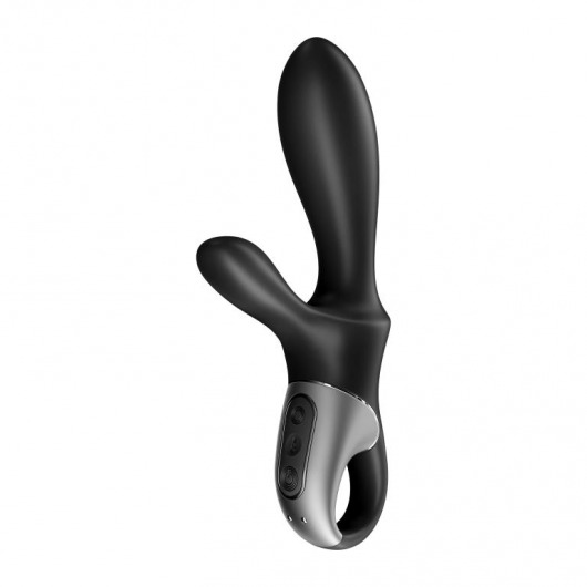 Черный анальный вибратор Heat Climax+ с функцией нагрева - 20,6 см. - Satisfyer - в Нефтекамске купить с доставкой