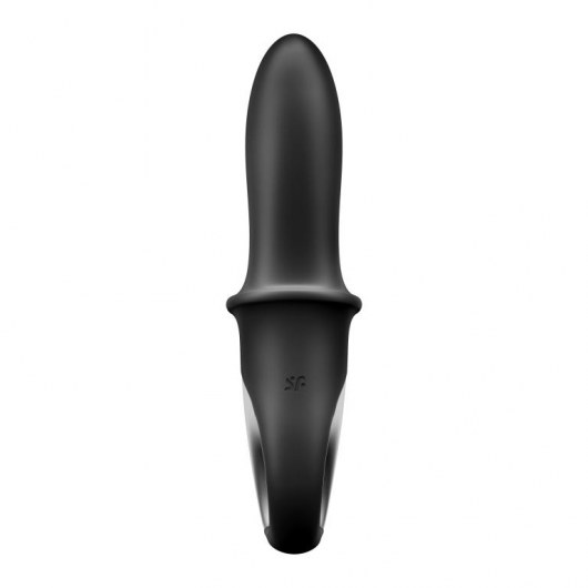 Черный анальный вибратор Hot Passion с функцией нагрева - Satisfyer - в Нефтекамске купить с доставкой