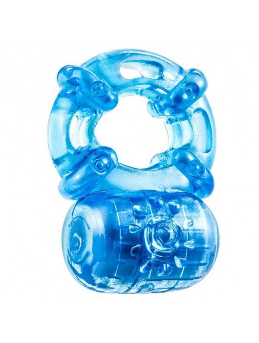 Голубое эрекционное виброкольцо Reusable 5 Function Cock Ring - Blush Novelties - в Нефтекамске купить с доставкой