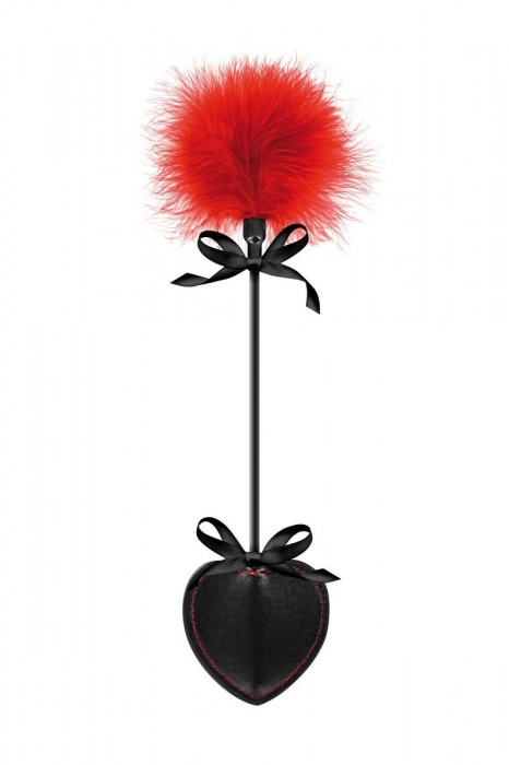 Стек с пуховкой Sweet Caress Feather Whip - 44 см. - Sweet Caress - купить с доставкой в Нефтекамске
