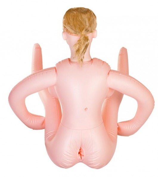 Надувная секс-кукла с реалистичной головой и поднятыми ножками - ToyFa - в Нефтекамске купить с доставкой Надувная секс-кукла с реалистичной головой и поднятыми ножками - ToyFa - в Нефтекамске купить с доставкой