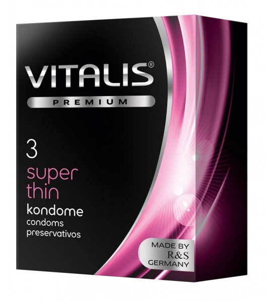 Ультратонкие презервативы VITALIS PREMIUM super thin - 3 шт. - Vitalis - купить с доставкой в Нефтекамске