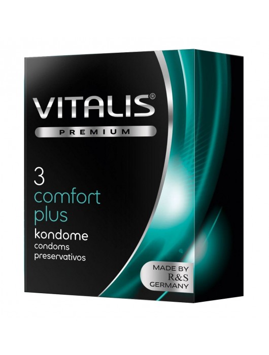 Контурные презервативы VITALIS PREMIUM comfort plus - 3 шт. - Vitalis - купить с доставкой в Нефтекамске