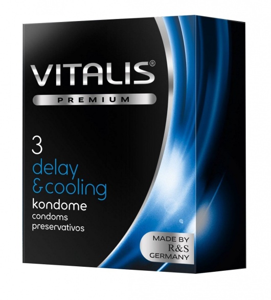 Презервативы VITALIS PREMIUM delay   cooling с охлаждающим эффектом - 3 шт. - Vitalis - купить с доставкой в Нефтекамске