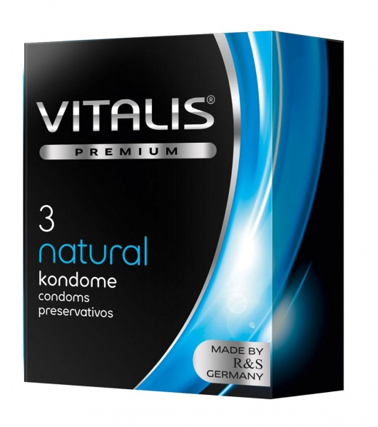 Классические презервативы VITALIS PREMIUM natural - 3 шт. - Vitalis - купить с доставкой в Нефтекамске