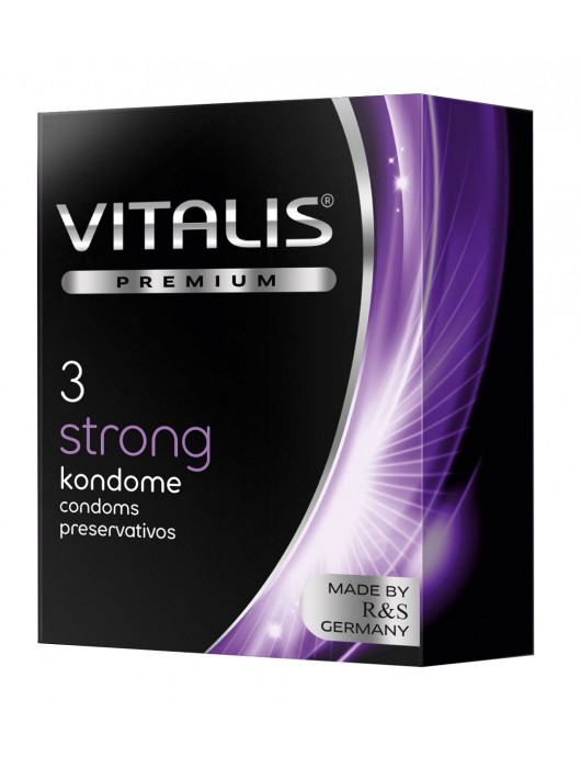 Презервативы с утолщенной стенкой VITALIS PREMIUM strong - 3 шт. - Vitalis - купить с доставкой в Нефтекамске