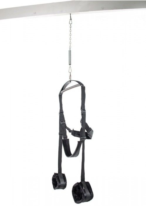 Чёрные секс-качели Spinning Fantasy Swing - Pipedream - купить с доставкой в Нефтекамске