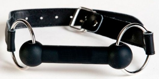 Чёрный кляп-трензель на кожаных ремешках - ToyFa - купить с доставкой в Нефтекамске