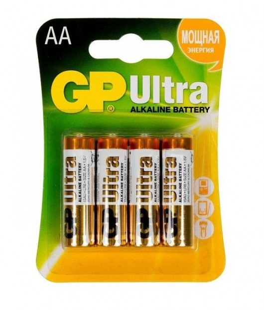 Батарейки алкалиновые GP Ultra Alkaline AA/LR6 - 4 шт. - Элементы питания - купить с доставкой в Нефтекамске