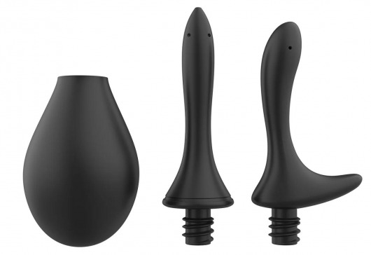 Черный анальный душ Nexus Anal Douche Set с 2 сменными насадками - Nexus Range - купить с доставкой в Нефтекамске
