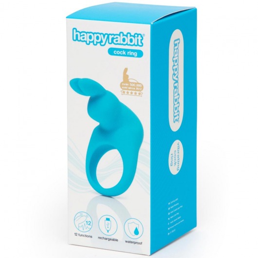 Голубое эрекционное виброкольцо Happy Rabbit Rechargeable Rabbit Cock Ring - Happy Rabbit - в Нефтекамске купить с доставкой